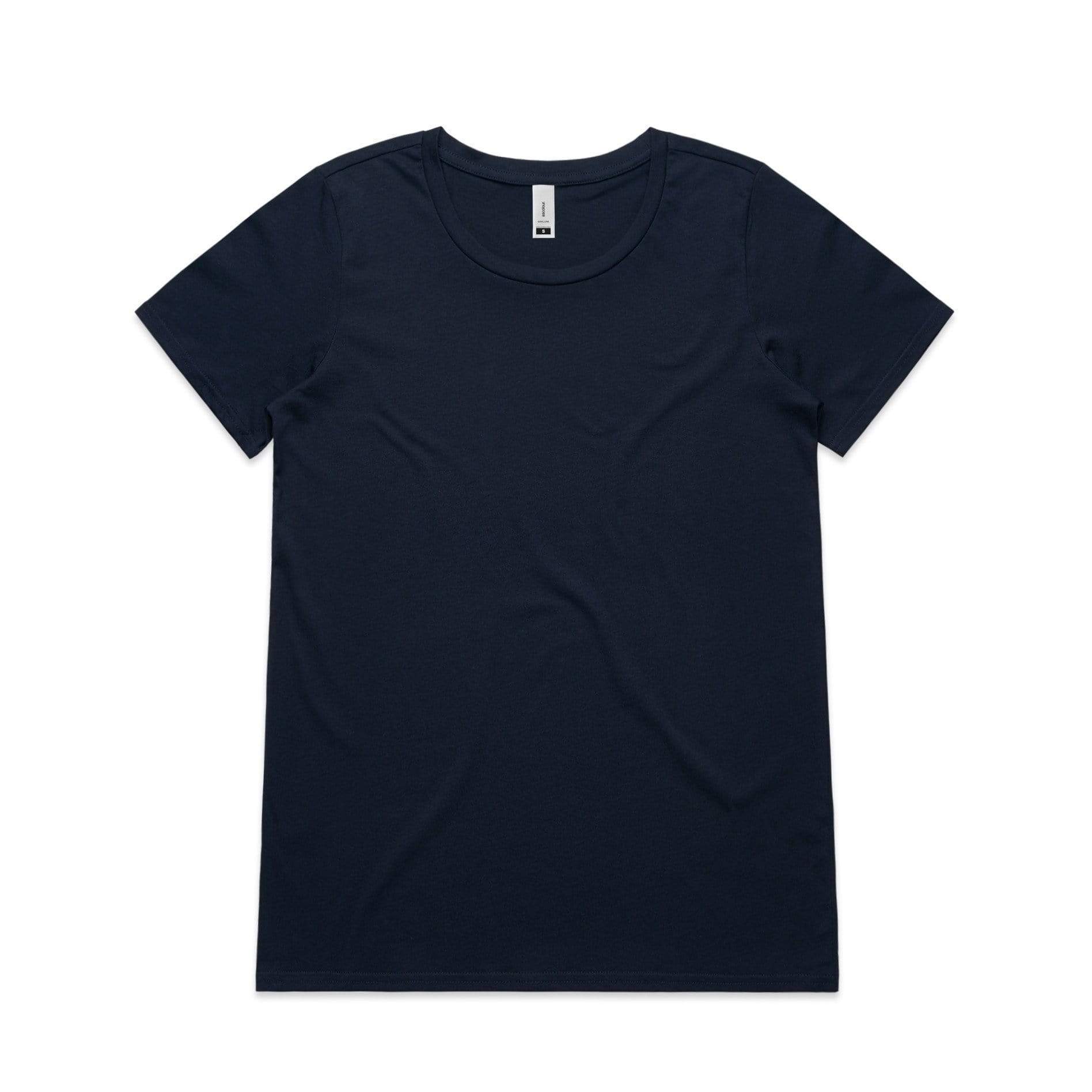 As Colour Casual Wear NAVY / XSM As Colour Women's shallow scoop tee 4011